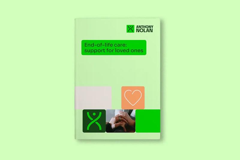 Front cover for End of life care support for loved ones booklet