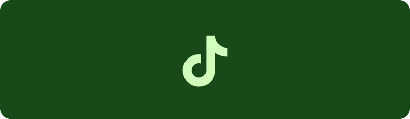 Green button with TikTok logo on it