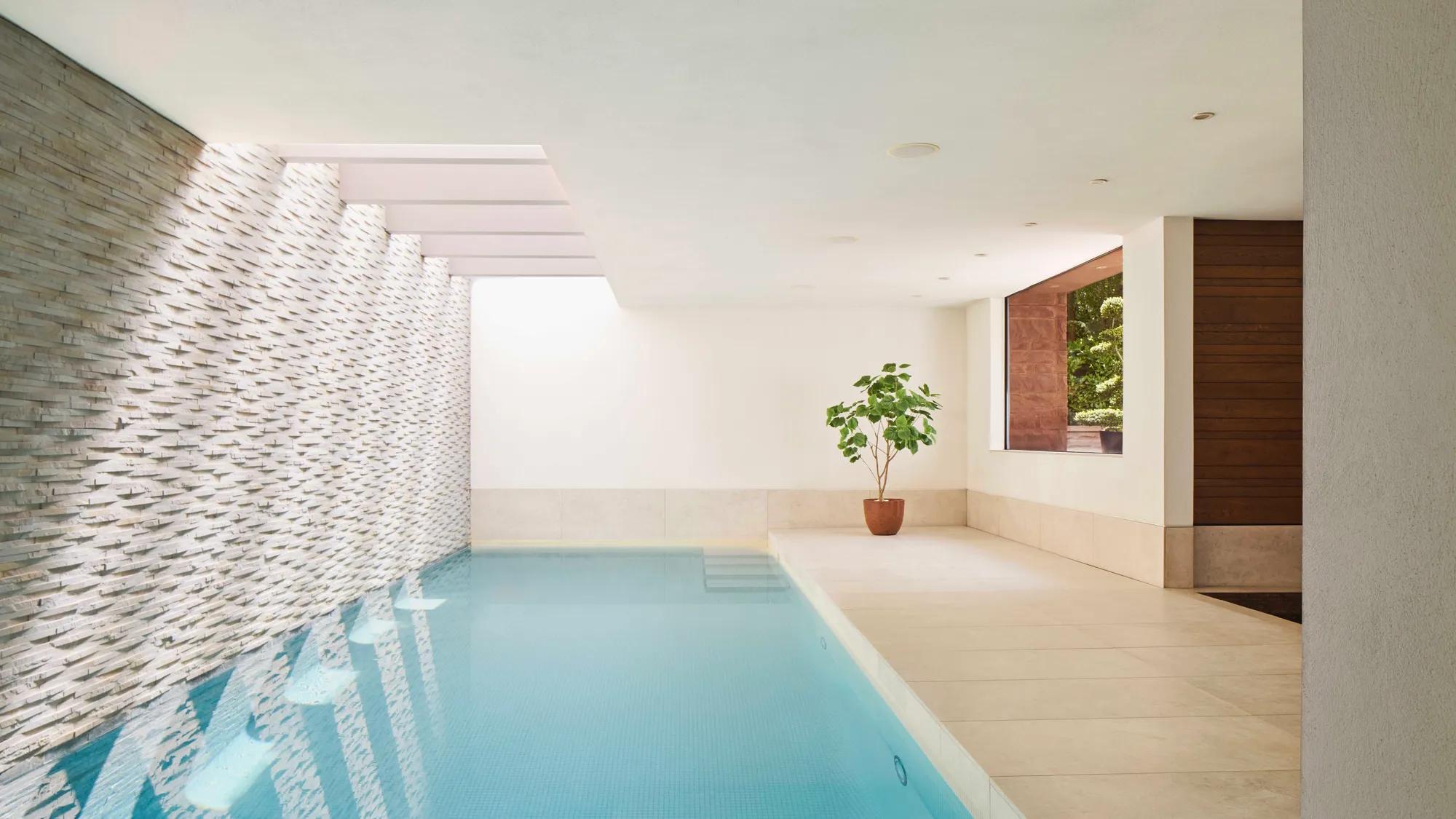 the swimming pool inside the Omaze Million Pound House in Cheshire