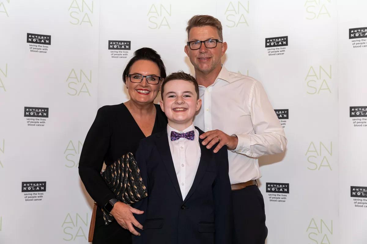 Patient Finn with his parents at the ANSAs