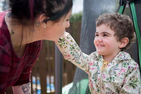 Child patient with her mum