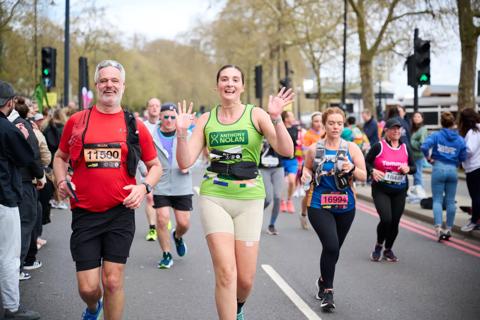 TeamAN runner at the 2024 London Landmarks Half Marathon