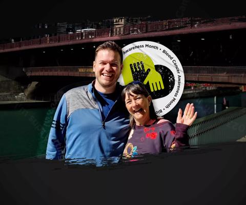 Donor, Kevin and stem cell recipient, Wendy, in Chicago