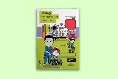 A booklet cover with the title Having my stem cell transplant