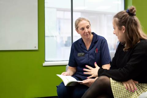 Anthony Nolan Lead Nurse, Rachel Miller, in Heathgate offices