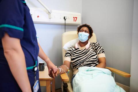 Healthcare professionals and patients in a clinical setting