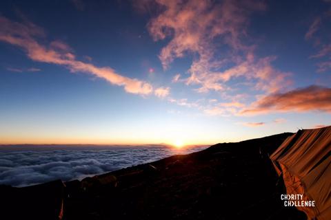 Photo of a sunset over Kilimanjaro