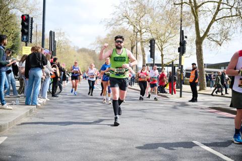 TeamAN runner at the 2024 London Landmarks Half Marathon