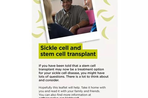 ickle cell and stem cell transplant Leaflet Thumbnail
