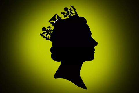 Silhouette of Queen Elizabeth II