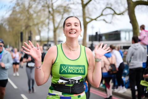 TeamAN runner at the 2024 London Landmarks Half Marathon