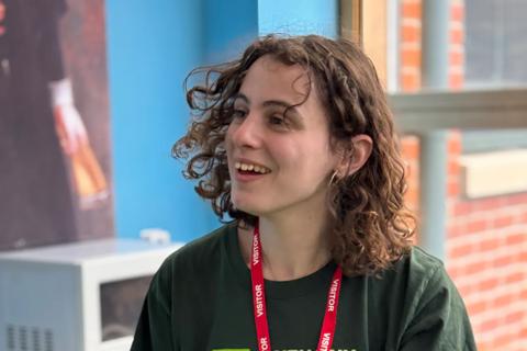 Staff member facilitating donor recruitment event