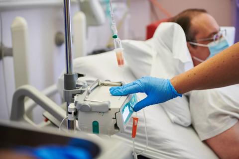 Healthcare professionals and patients in a clinical setting