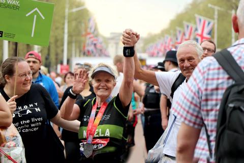 Marathon runner - check with supporter led fundrasing team for consent