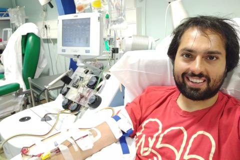 Sonny Malhorta donating his stem cells