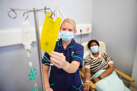 Healthcare professionals and patients in a clinical setting