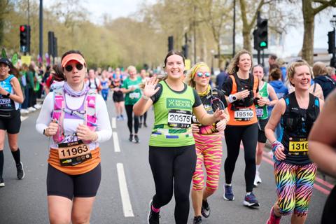 TeamAN runner at the 2024 London Landmarks Half Marathon