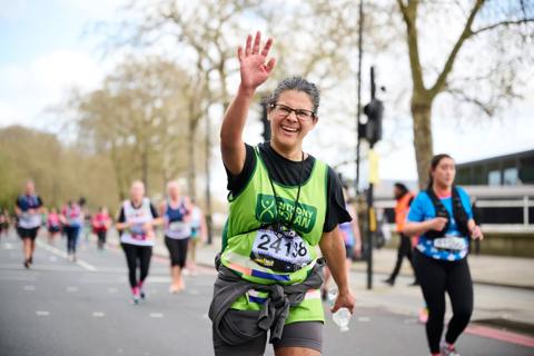 TeamAN runner at the 2024 London Landmarks Half Marathon