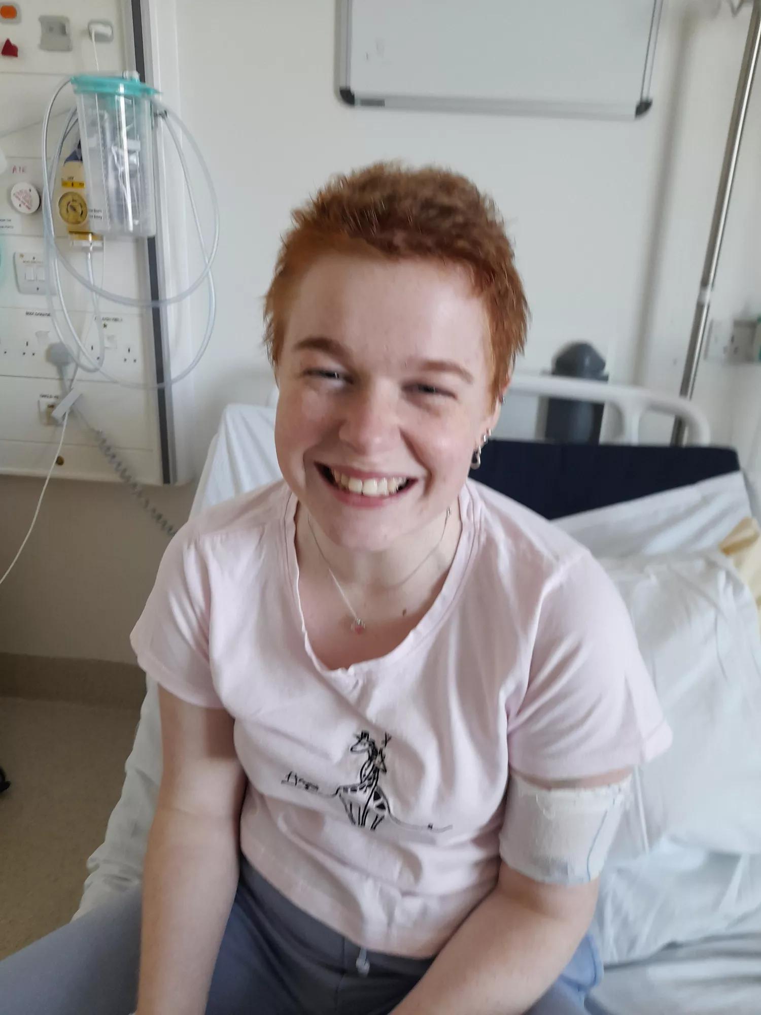 Emily Land in hospital