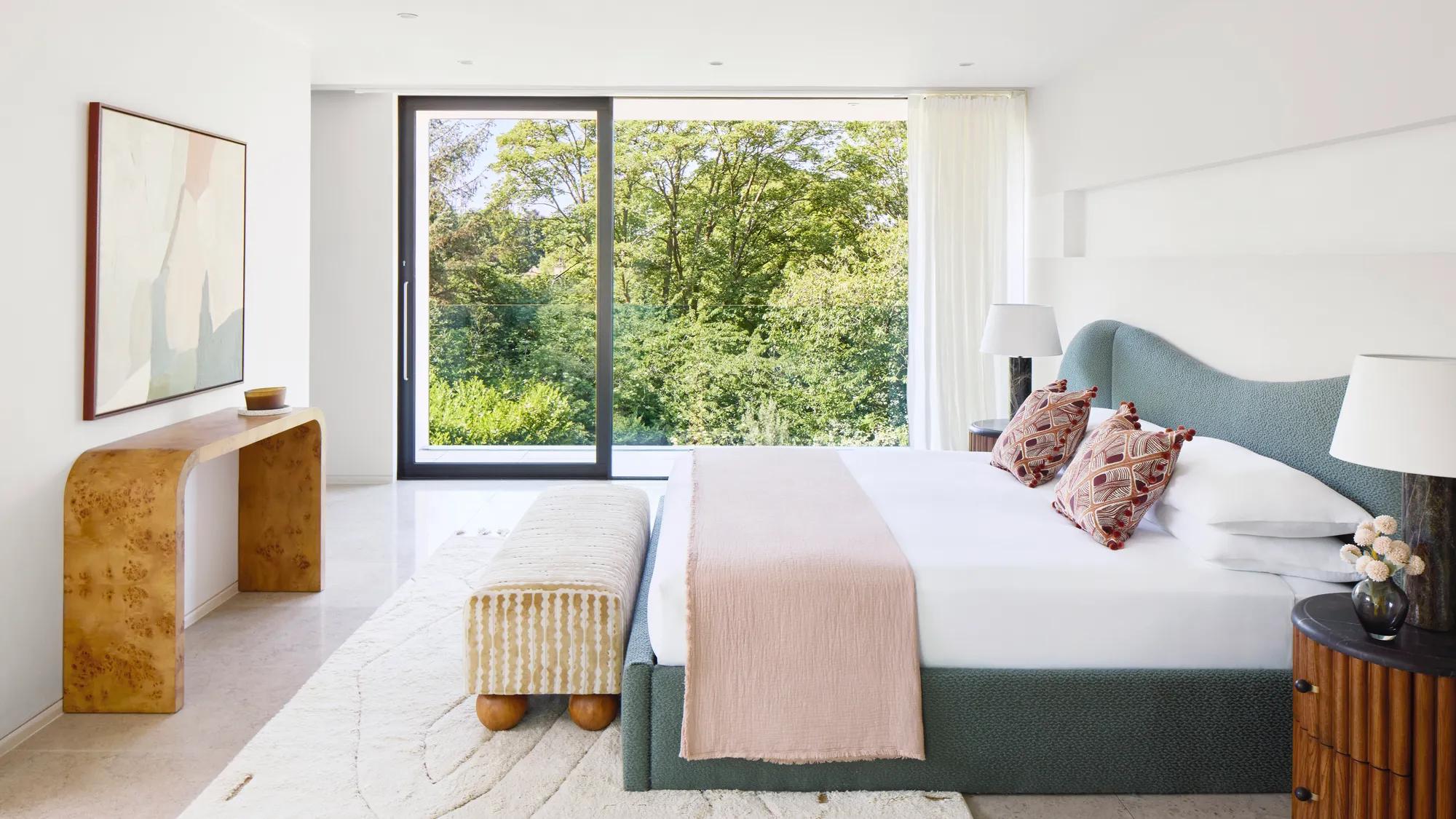 The main bedroom inside the Omaze Million Pound House in Cheshire