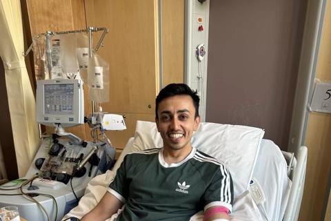 Amrit Donating his stem cells