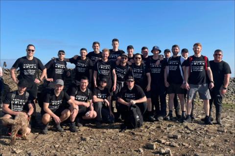 Elliot Day completed the Yorkshire Three Peaks Challenge with 20 friends in May 2021. It was to support his dad who needed a stem cell transplant after being diagnosed with myelodysplastic syndrome (MDS).