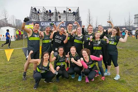 Team Together images for website Photo of staff at Tough Mudder 2018