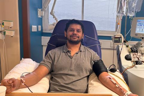 Prateek donating his stem cells