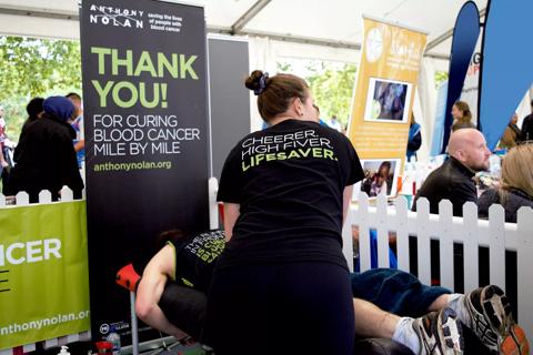 Generic Marathon, Run, volunteer photo - pic of back of running vest in action