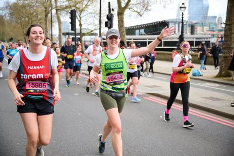 TeamAN runner at the 2024 London Landmarks Half Marathon