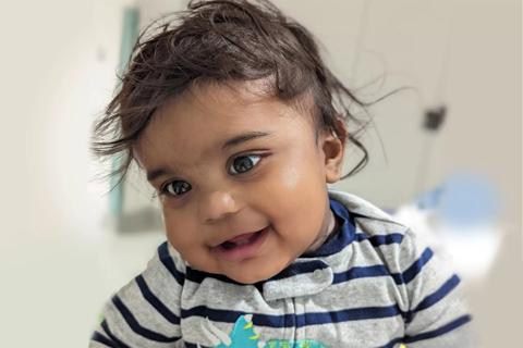 Evie, 15 months old, needs a lifesaving stem cell transplant.