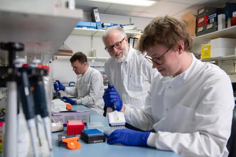 Members of the Immunogenetics Research team working in the ANRI laboratory 