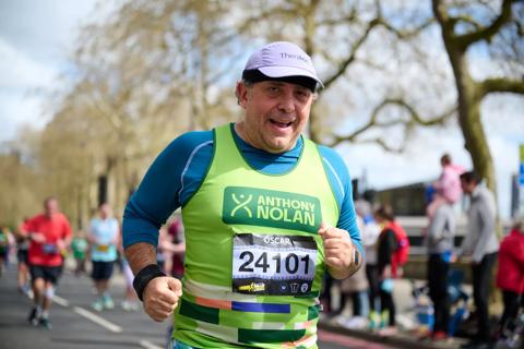 TeamAN runner at the 2024 London Landmarks Half Marathon