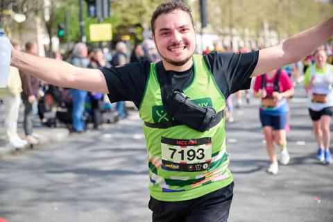 TeamAN runner at the 2024 London Landmarks Half Marathon