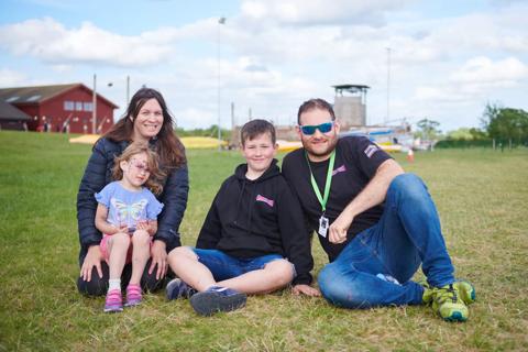 Patients and families taking part in family camp activities