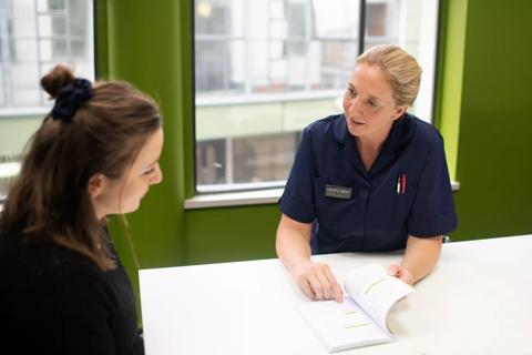 Anthony Nolan Lead Nurse, Rachel Miller, in Heathgate offices